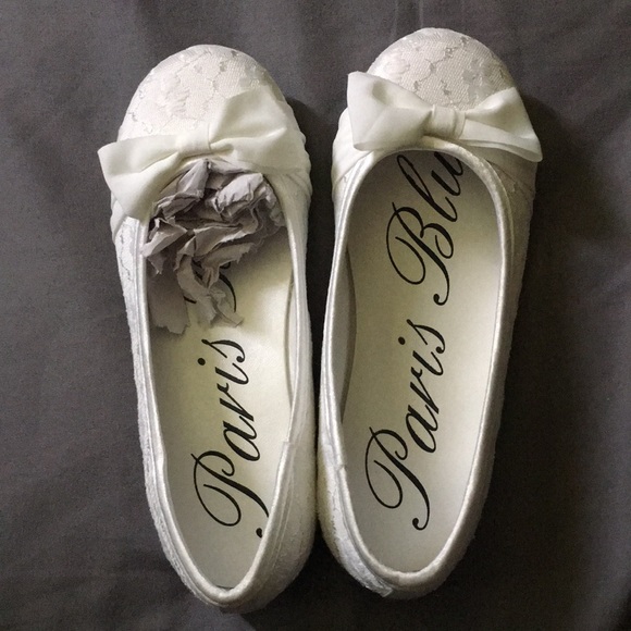 Paris Blues white flats - Picture 2 of 4